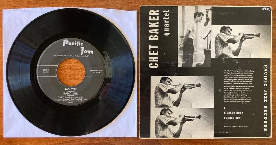 CHET BAKER PLAYS COMPOSITIONS OF RUSS FREEMAN~RARE MONO PACIFIC JAZZ 7-INCH EP
