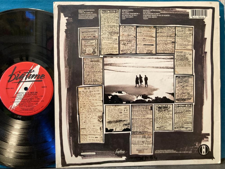 LOVE AND ROCKETS EARTH SUN MOON~VG++ ORIG 1987 BIGTIME LP~DARKWAVE~DANIEL ASH