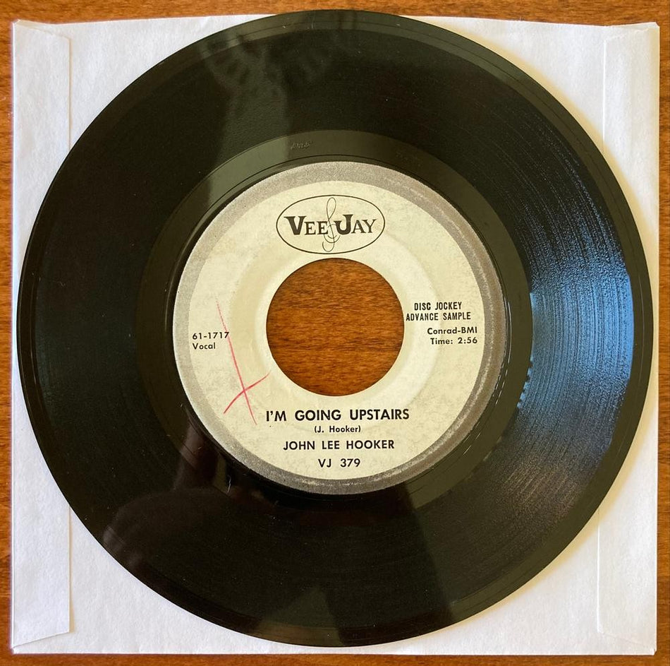 JOHN LEE HOOKER~I'M MAD AGAIN / I'M GOING UPSTAIRS~RARE 1971 VEE JAY WL PROMO 45