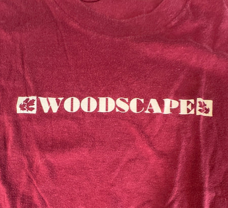 VTG 1970s/80s WOODSCAPE T-SHIRT~SM~MAROON~MAPLE LEAFS~SINGLE STITCH