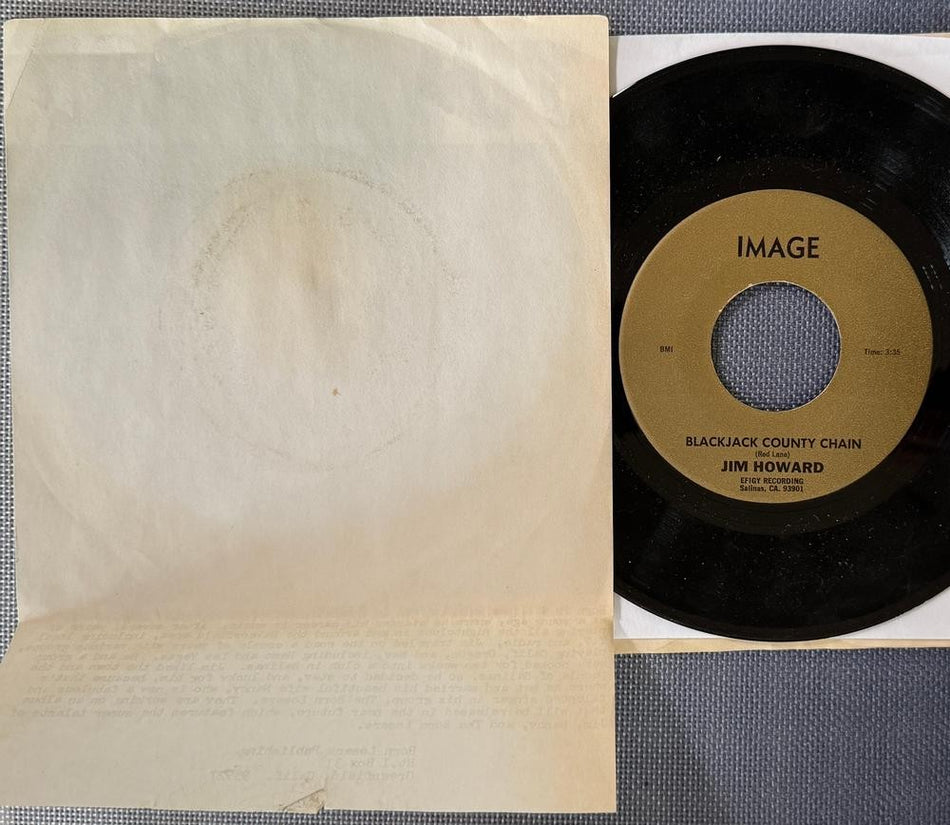 PVT ROCKABILLY 45: JIM HOWARD BLACKJACK COUNTY CHAIN/ LUCKY ME~VG++BIO SLEEVE 7'