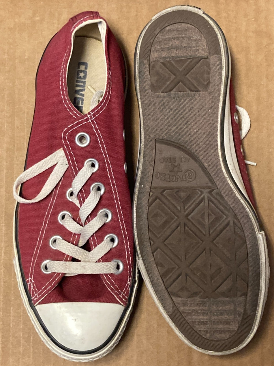 Converse CHUCK TAYLOR All Star Low Top Shoe BURGUNDY M9691 Mn 5 Wm 7~MAROON~EXC!
