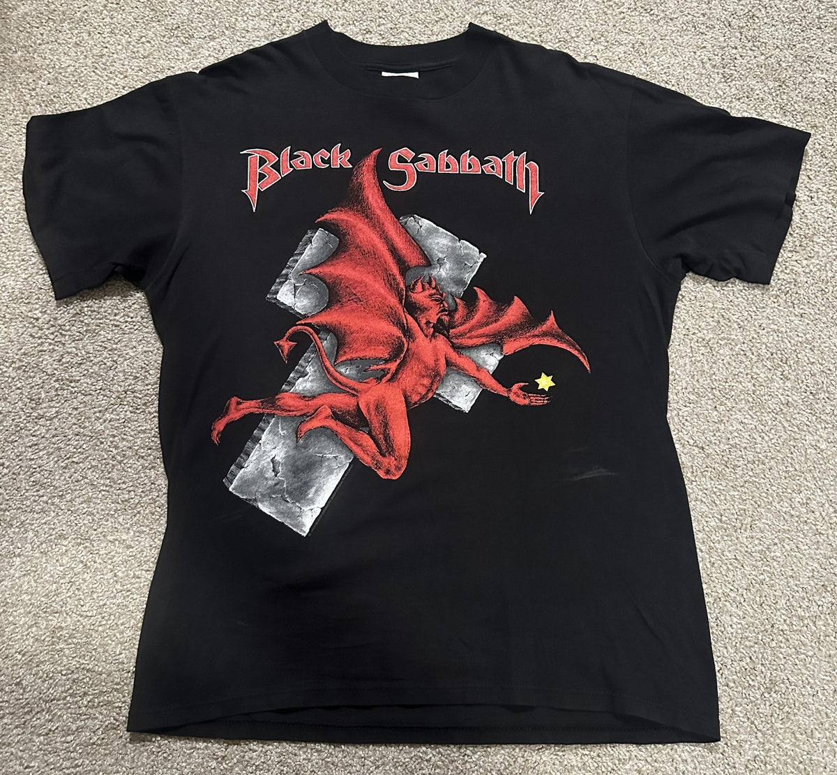 BLACK SABBATH CONCERT T-SHIRT~SINGLE-STITCH~1992~DEHUMANIZER TOUR~LG~BLACK~VTG
