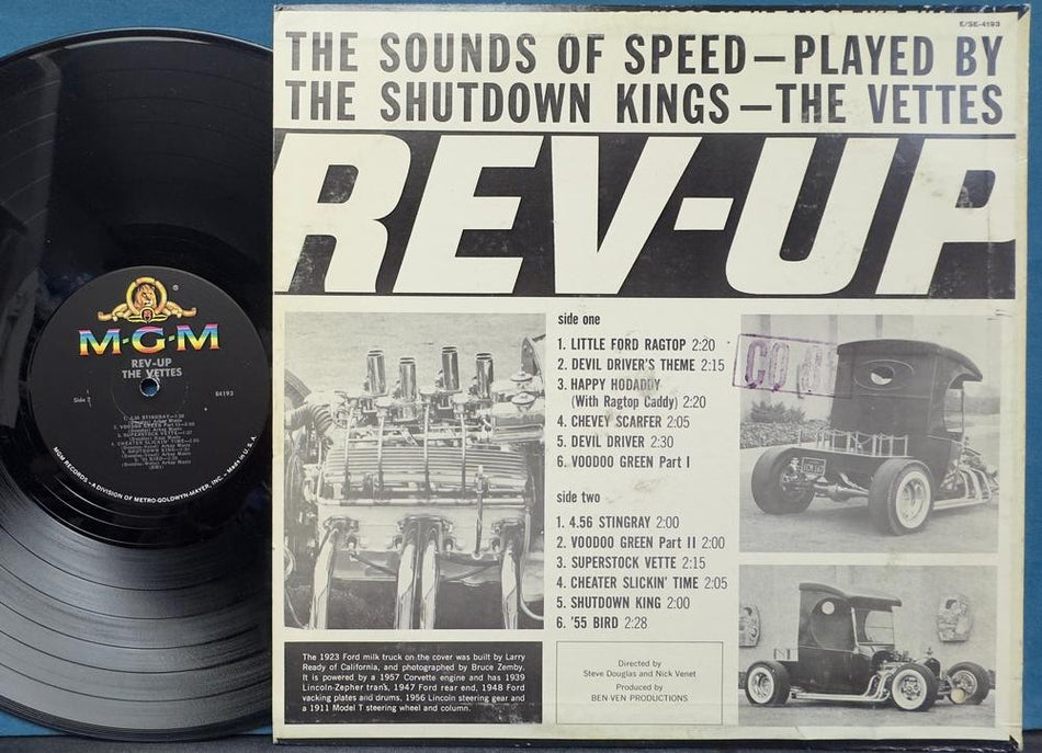 THE VETTES REV-UP~NM MONO 1964 SURF ROCK LP~WRECKING CREW~GLEN CAMPBELL~BLAINE