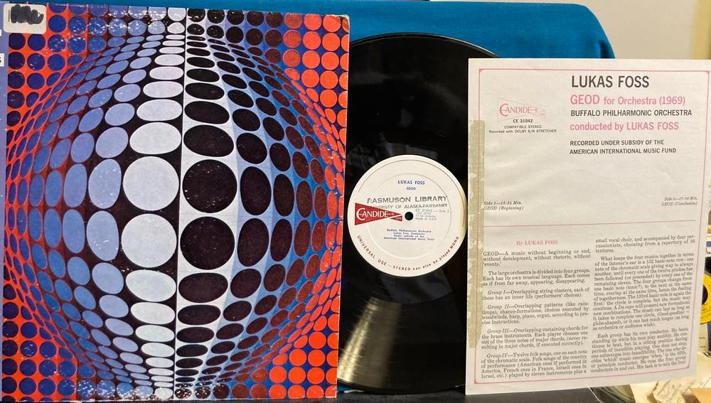 LUKAS FOSS GEOD FOR ORCHESTRA 1969~BUFFALO PO~MODERN CLASSICAL w/PROGRAM NOTES