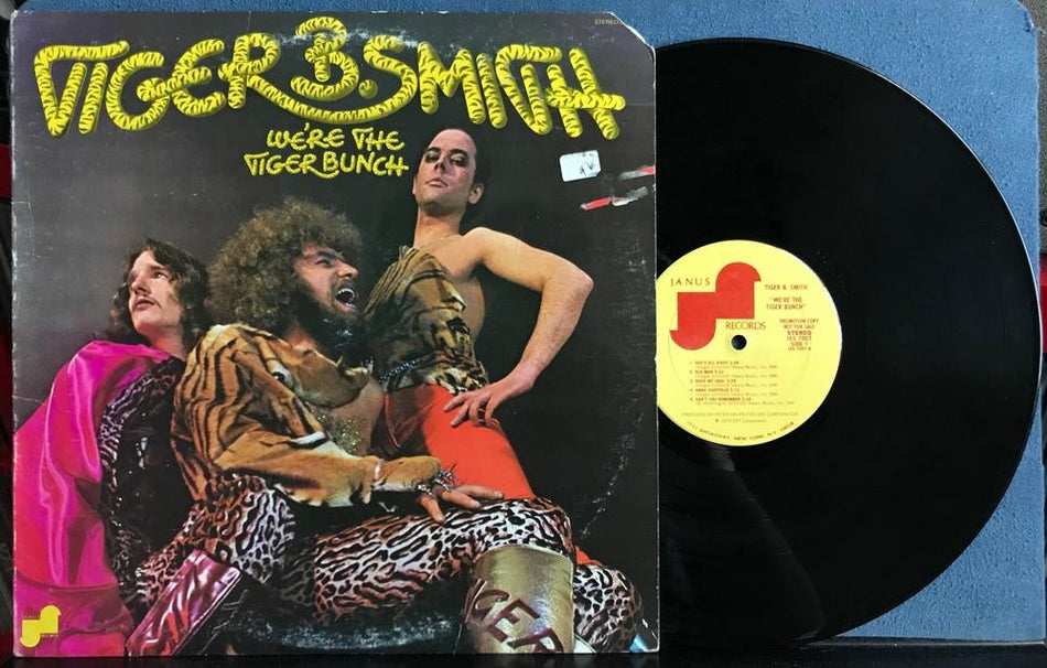 TIGER B SMITH WE'RE THE TIGER BUNCH~RARE VG++ 1975 JANUS PROMO LP~KRAUTROCK~PROG