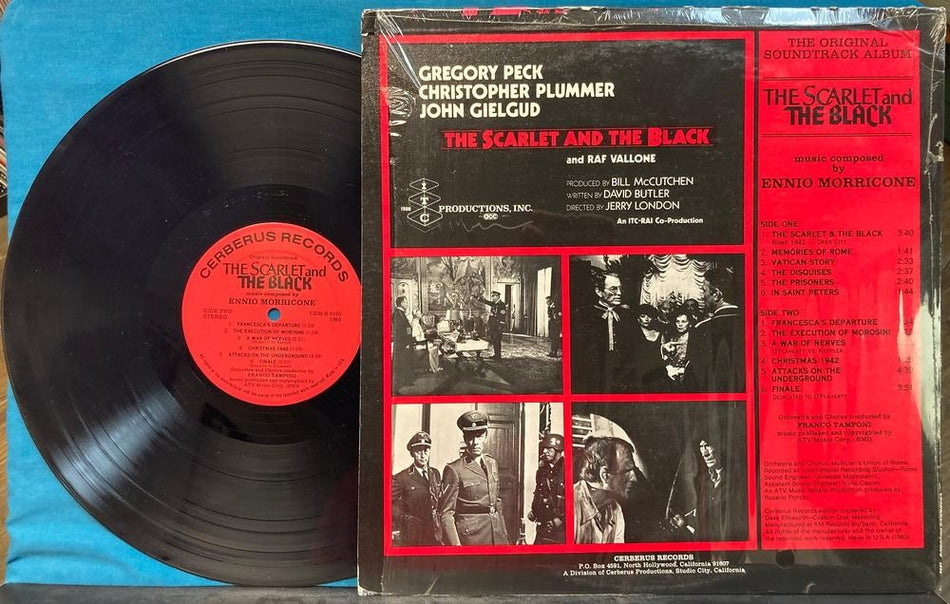 SCARLET AND THE BLACK OST SOUNDTRACK~NM- 1983 CERBERUS PURPLE QUIEX LP w/SHRINK