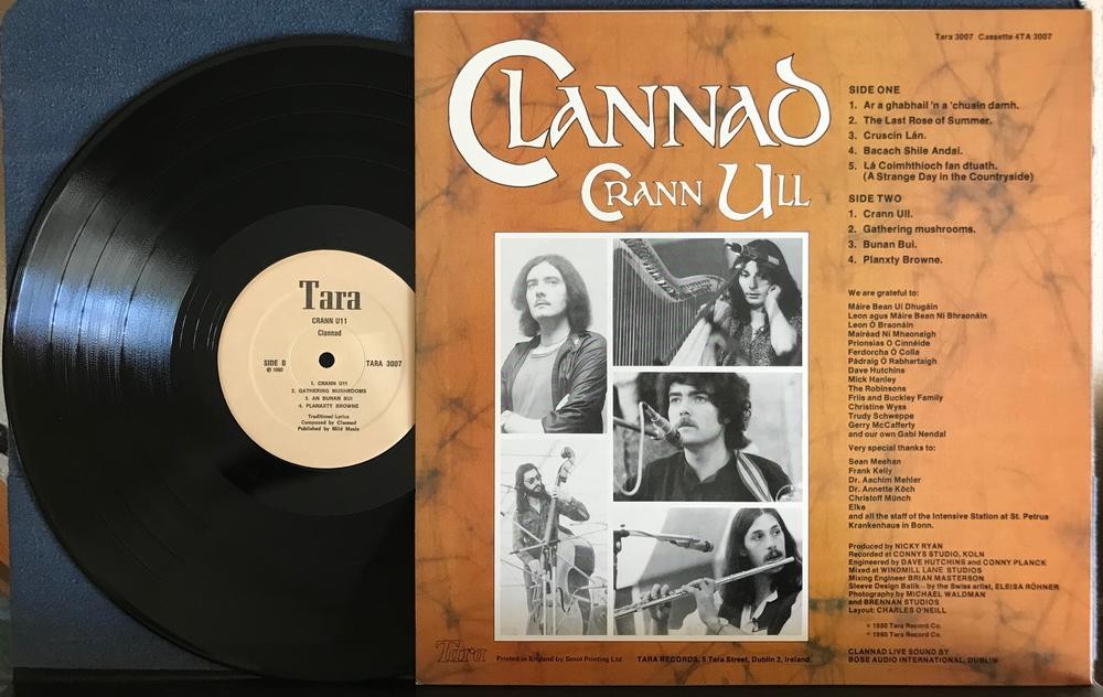 CLANNAD CRANN ULL~NM 1980 TARA IRELAND FIRST PRESS LP~CELTIC FOLK ROCK~CRANN U11