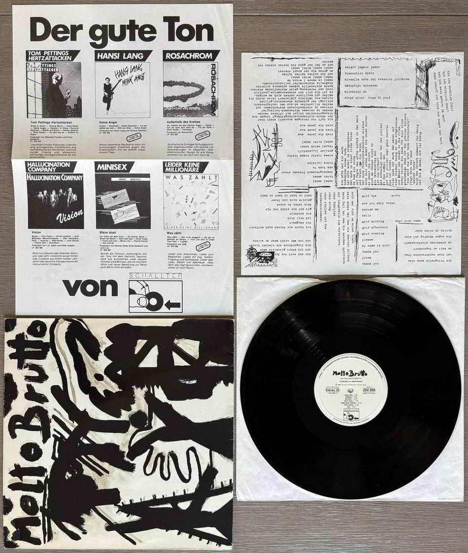 MOLTO BRUTTO 1982 SELF-TITLED DEBUT LP~NM- 1982 SCHALLTER AUSTRIA PRESS~INSERTS
