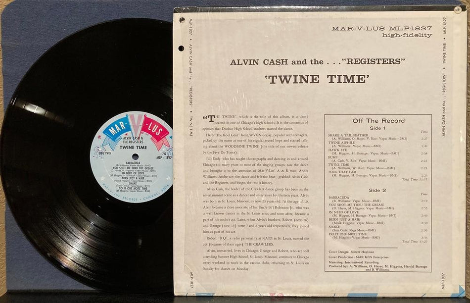 ALVIN CASH & THE REGISTERS TWINE TIME~NM 1965 MAR-V-LUS MONO 1st PRESS LP~SHRINK