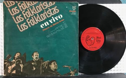 LOS FOLKLORISTAS EN VIVO PLACIO DE BELLAS ARTES~ORIG 1974 MEXICO LP~ANDEAN FOLK