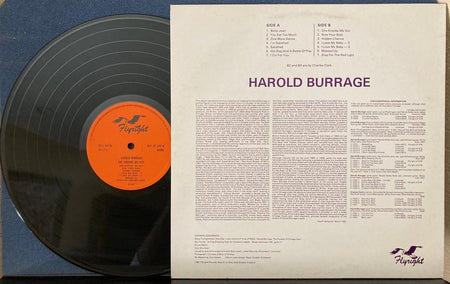 HAROLD BURRAGE SHE KNOCKS ME OUT~COBRA BLUES~NM- 1981 FLYRIGHT UK MONO COMP LP