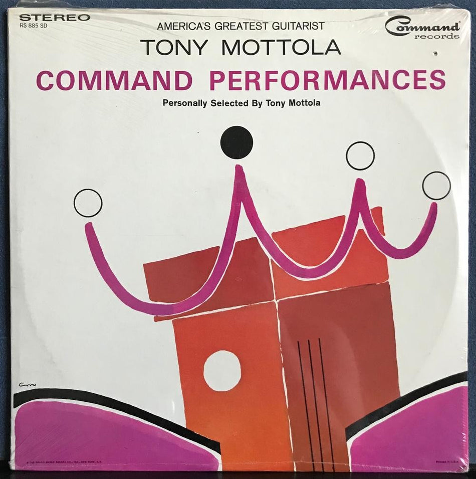 TONY MOTTOLA COMMAND PERFORMANCES~SEALED ORIG 1965 COMMAND LP~BIG BAND~SWING~POP