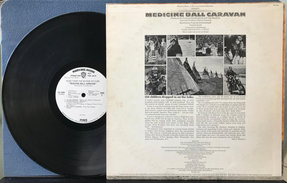 MEDICINE BALL CARAVAN OST~1971 WARNER BROS WHITE LBL PROMO~ALICE COOPER~BB KING