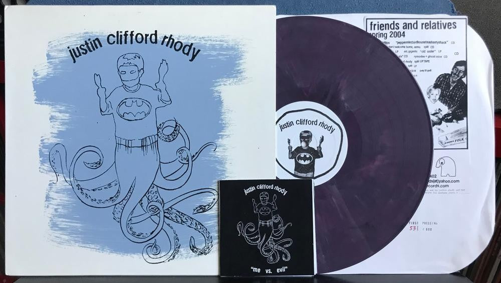 JUSTIN CLIFFORD RHODY~LITTLE WINGS~ME VS EVIL/MAGIC WOOD SPLIT~#'D PURPLE VINYL