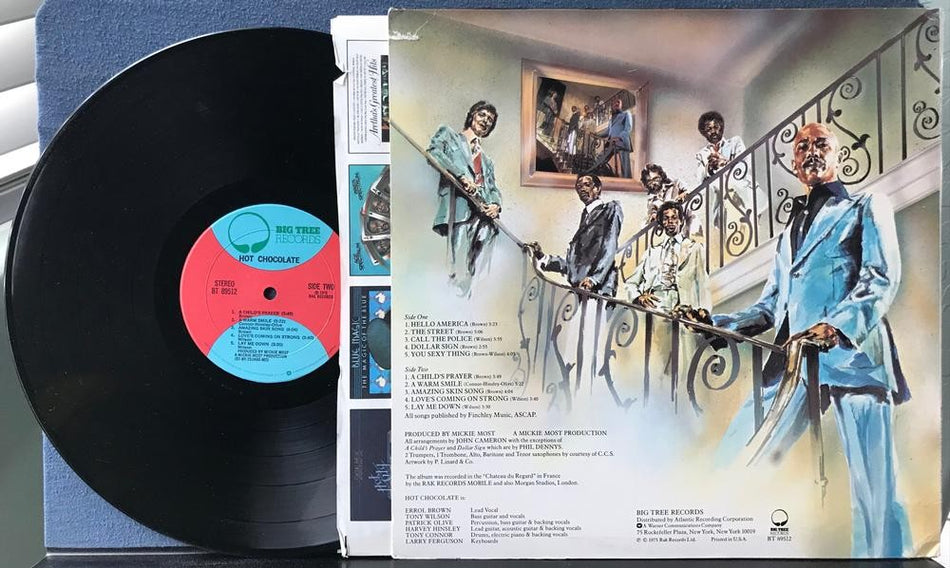 HOT CHOCOLATE SELF-TITLED LP~VG++ 1975 BIG TREE PROMO DJ COPY~MONARCH~DISCO~SOUL