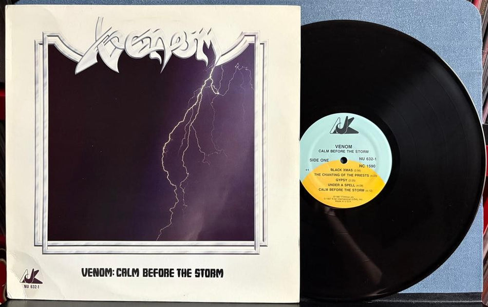 VENOM CALM BEFORE THE STORM~NM ORIG 1987 AJK MUSIC LP~HEAVY METAL BLACK METAL