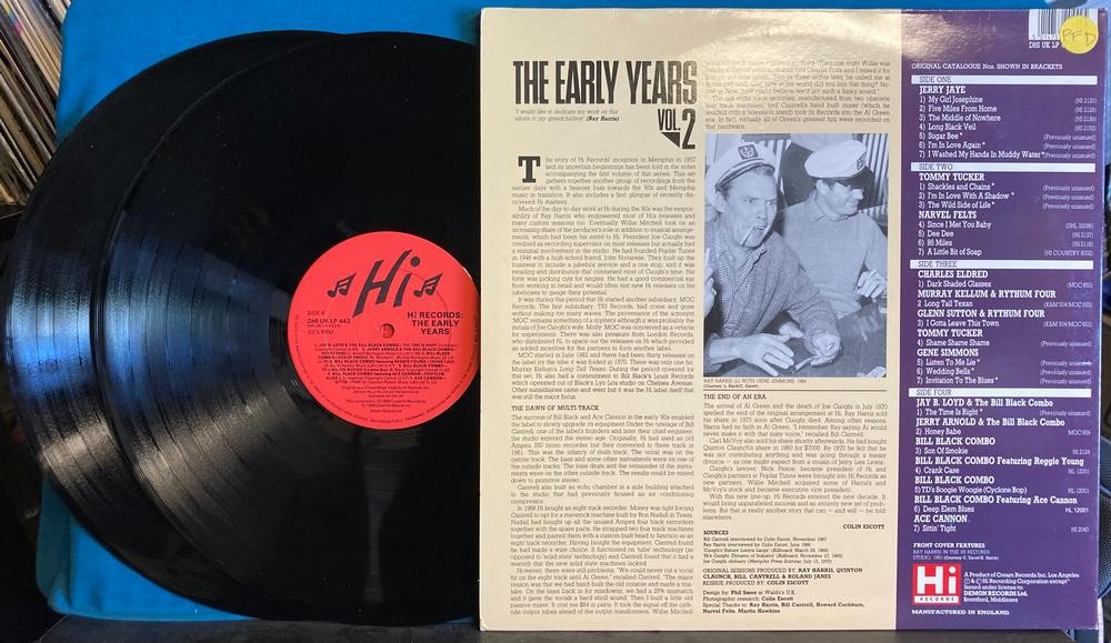 HI RECORDS THE EARLY YEARS VOLUME 2~NM 1988 UK 2-LP COMP.~JAYE~FELTS~BILL BLACK