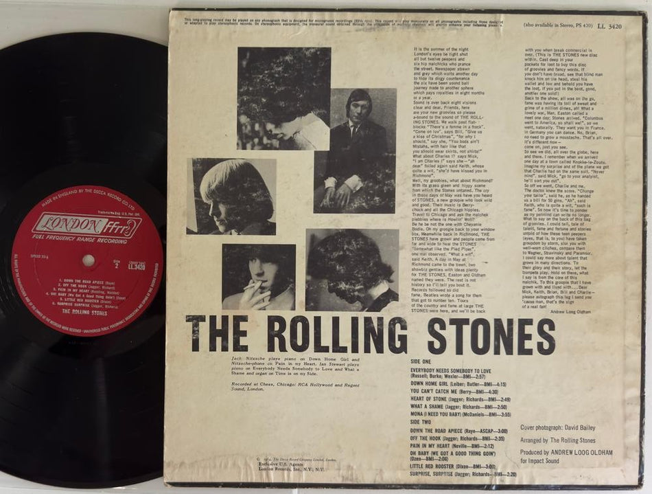 ROLLING STONES NOW!~MONO FFRR ORIG 1965 LONDON LP~RED LABEL DG~1K/1K MATRIX 1ST