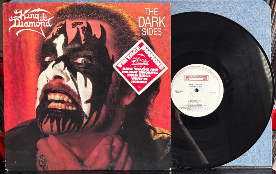 KING DIAMOND DARK SIDES EP~NM- 1988 ROADRACER RECORDS PROMO COPY LP~HYPE STICKER
