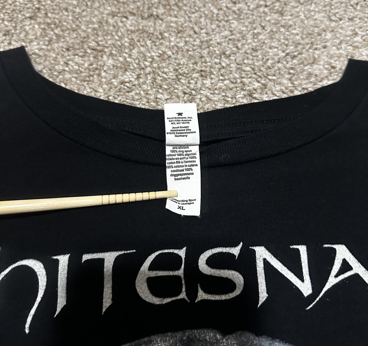 WHITESNAKE T-SHIRT~2013 NORTH AMERICA TOUR~YEAR OF THE SNAKE~ORIGINAL~XL~BLACK