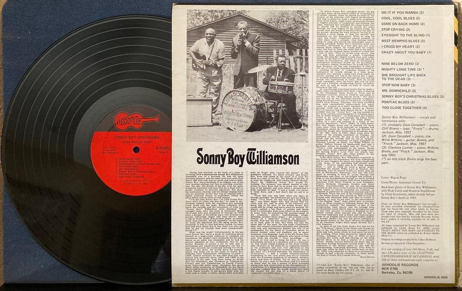 SONNY BOY WILLIAMSON KING BISCUIT TIME~NM 1970 ARHOOLIE REISSUE LP~CHICAGO BLUES