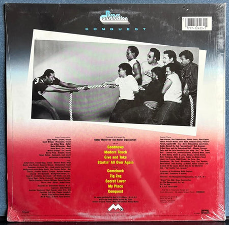 BRASS CONSTRUCTION CONQUEST~SEALED ORG 1985 CAPITOL LP w/HYPE STICKER~DISCO~FUNK