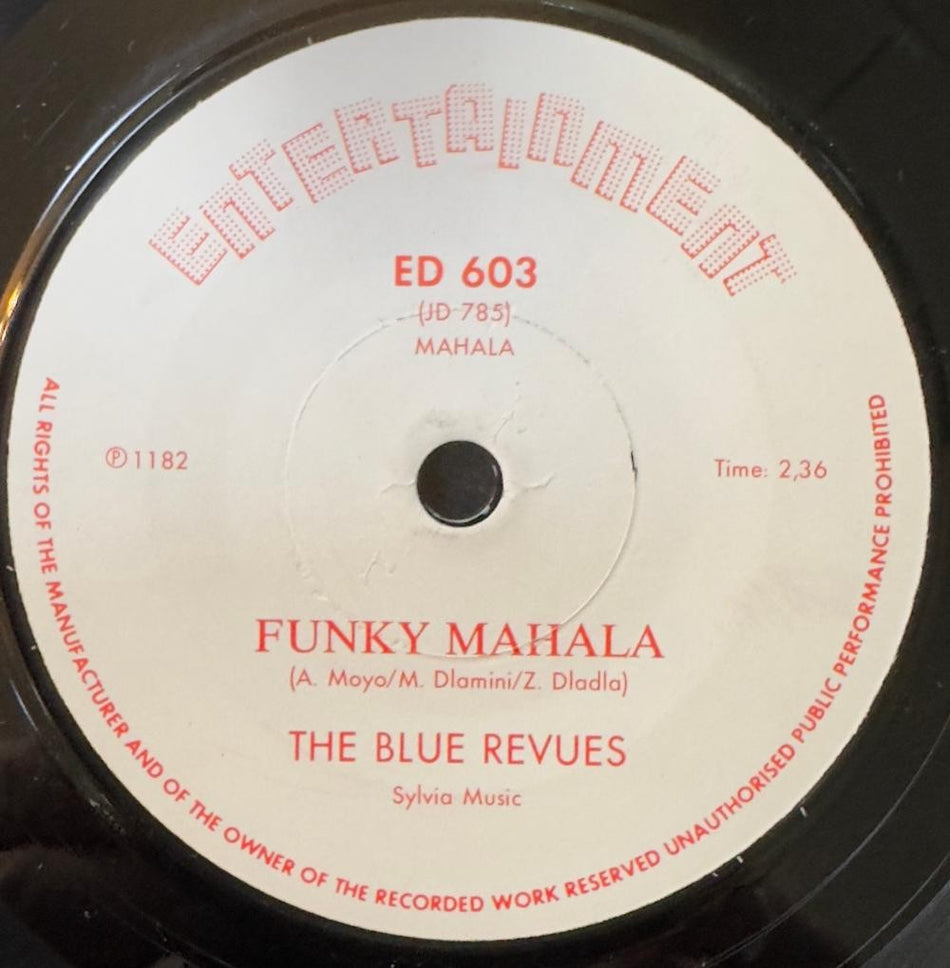 SO. AFRICA 45~THE BLUES REVUES SKROEI DIE BLOK/ FUNKY MAHALA~1982 SOUL 7'~HEAR!