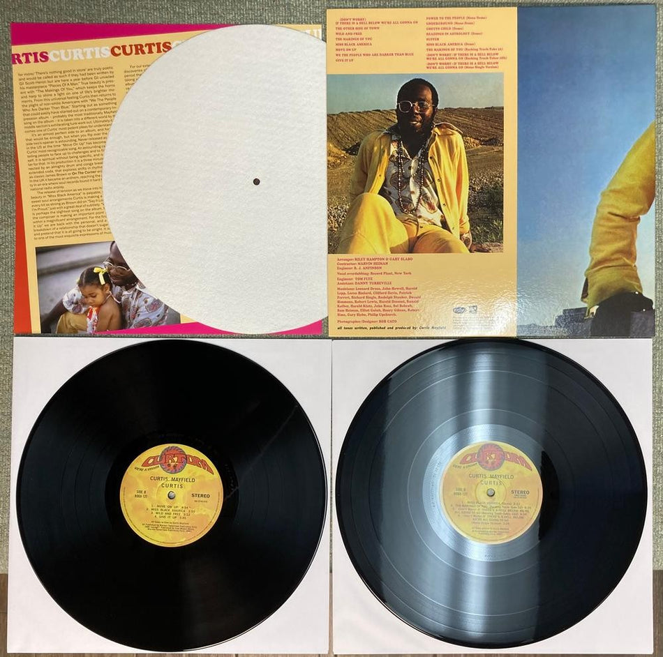CURTIS MAYFIELD CURTIS~MINT 2021 RUN OUT GROOVE DELUXE 2-LP RE ~SLIPMAT~INSERT