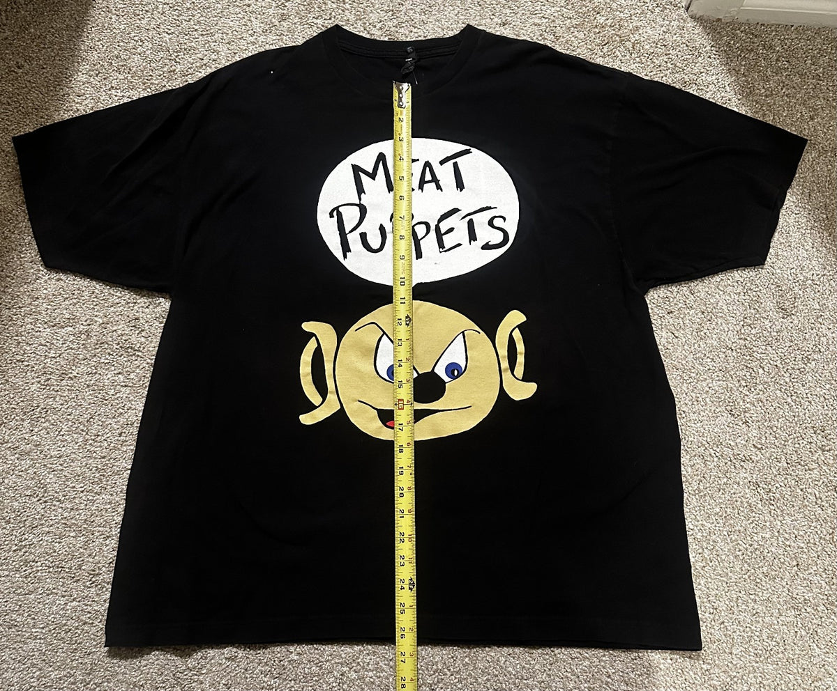 MEAT PUPPETS BAND T-SHIRT~BLACK MOUSE~ORIGINAL~2XL~BLACK~EXC COND~RARE~VINTAGE