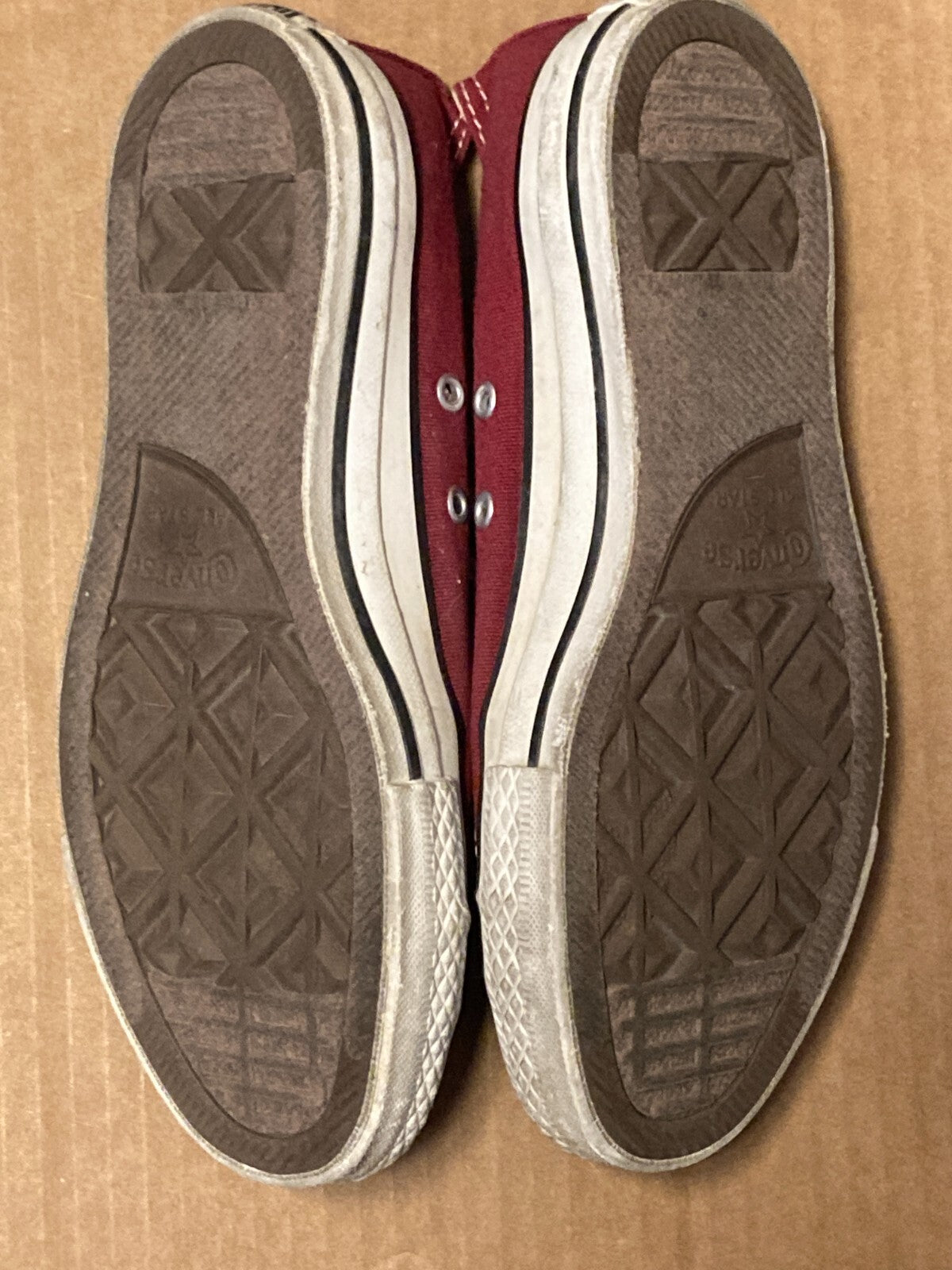 Converse CHUCK TAYLOR All Star Low Top Shoe BURGUNDY M9691 Mn 5 Wm 7~MAROON~EXC!