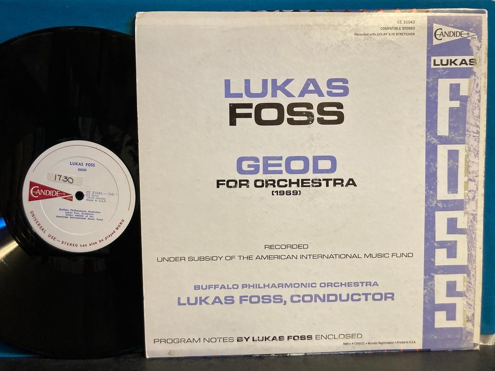 LUKAS FOSS GEOD FOR ORCHESTRA 1969~BUFFALO PO~MODERN CLASSICAL w/PROGRAM NOTES