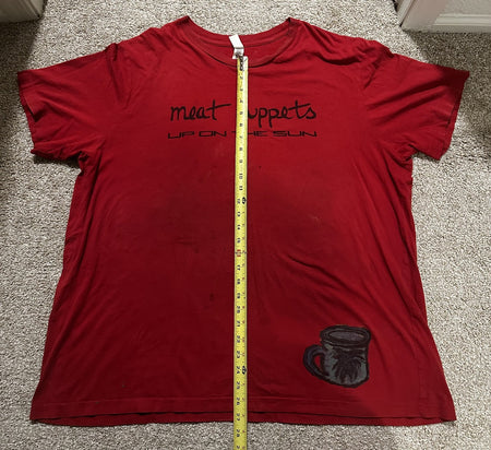 MEAT PUPPETS BAND T-SHIRT~UP ON THE SUN~ORIGINAL~RED~2XL~CANVAS~RARE~VINTAGE