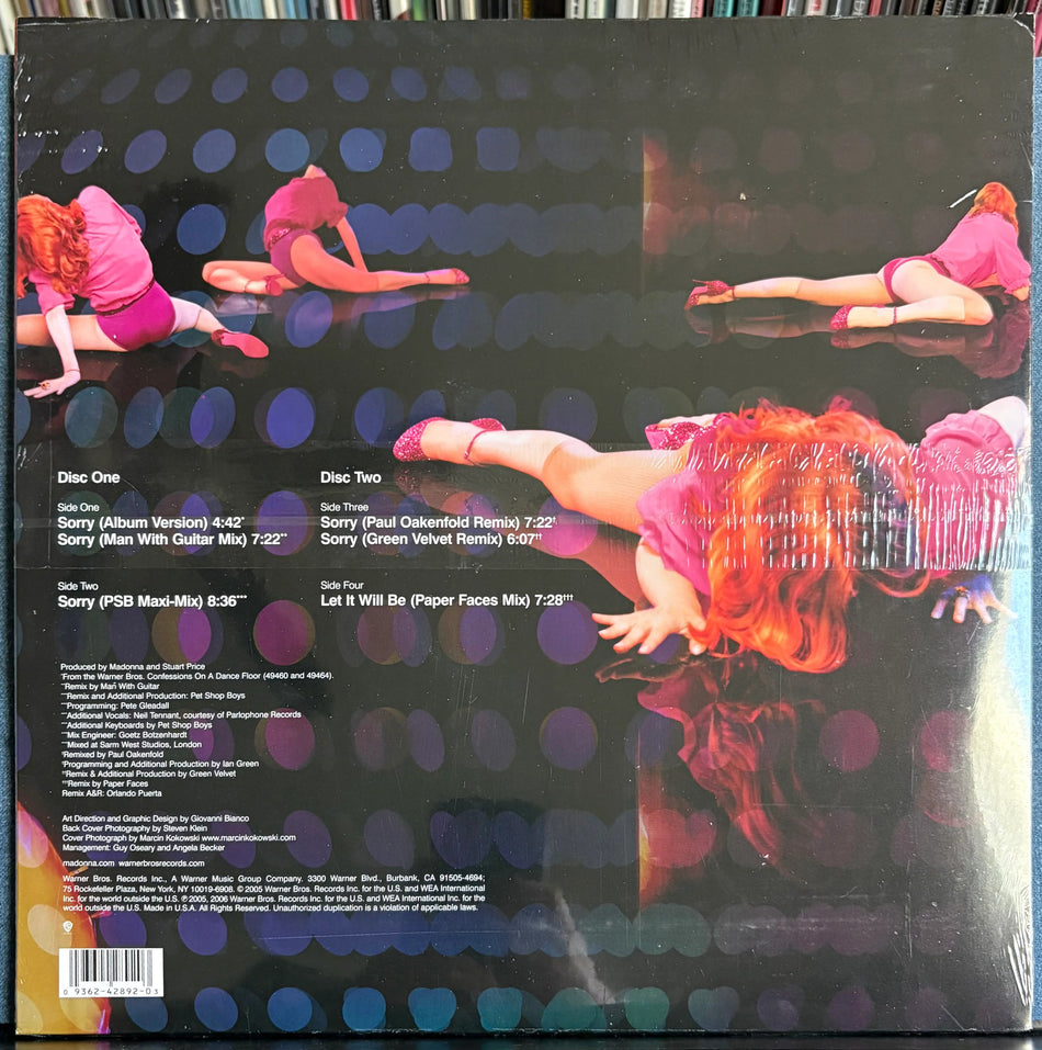 MADONNA SORRY-RARE SEALED ORIGINAL 2006 2-LP SINGLE/EP-REMIX-LET IT WILL BE-POP
