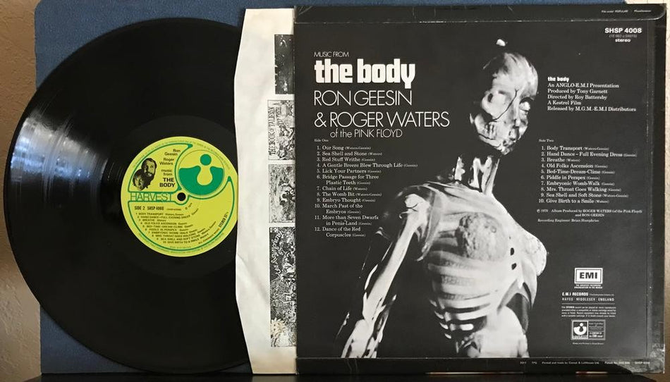 ROGER WATERS~RON GEESIN~MUSIC FROM THE BODY~NM- 1970 HARVEST UK 1st PRESS~NO EMI