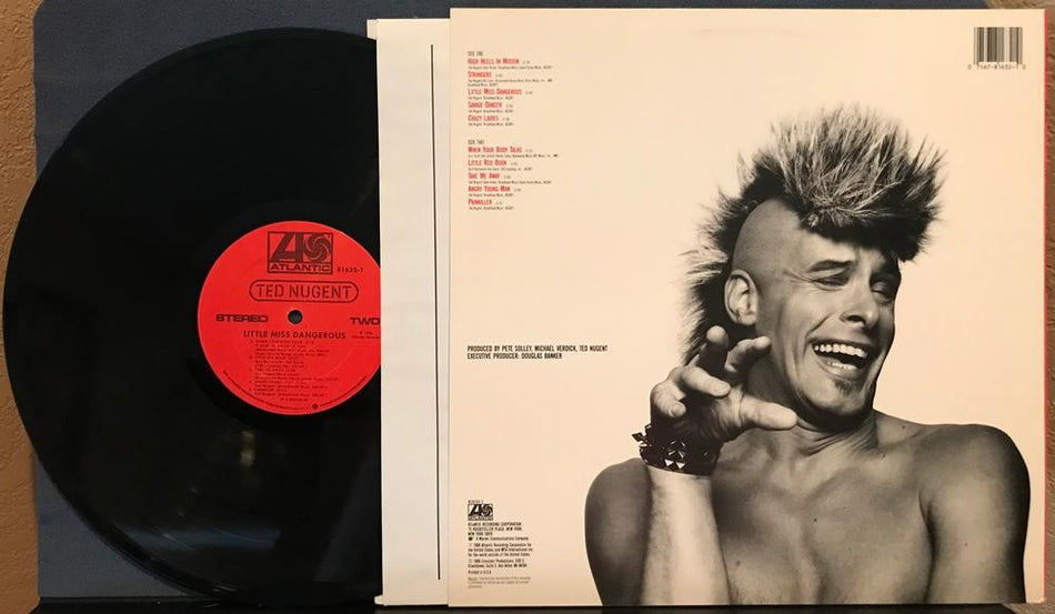 TED NUGENT LITTLE MISS DANGEROUS~NM- 1986 ATLANTIC SPECIALTY PRESS LP~INNER SLV