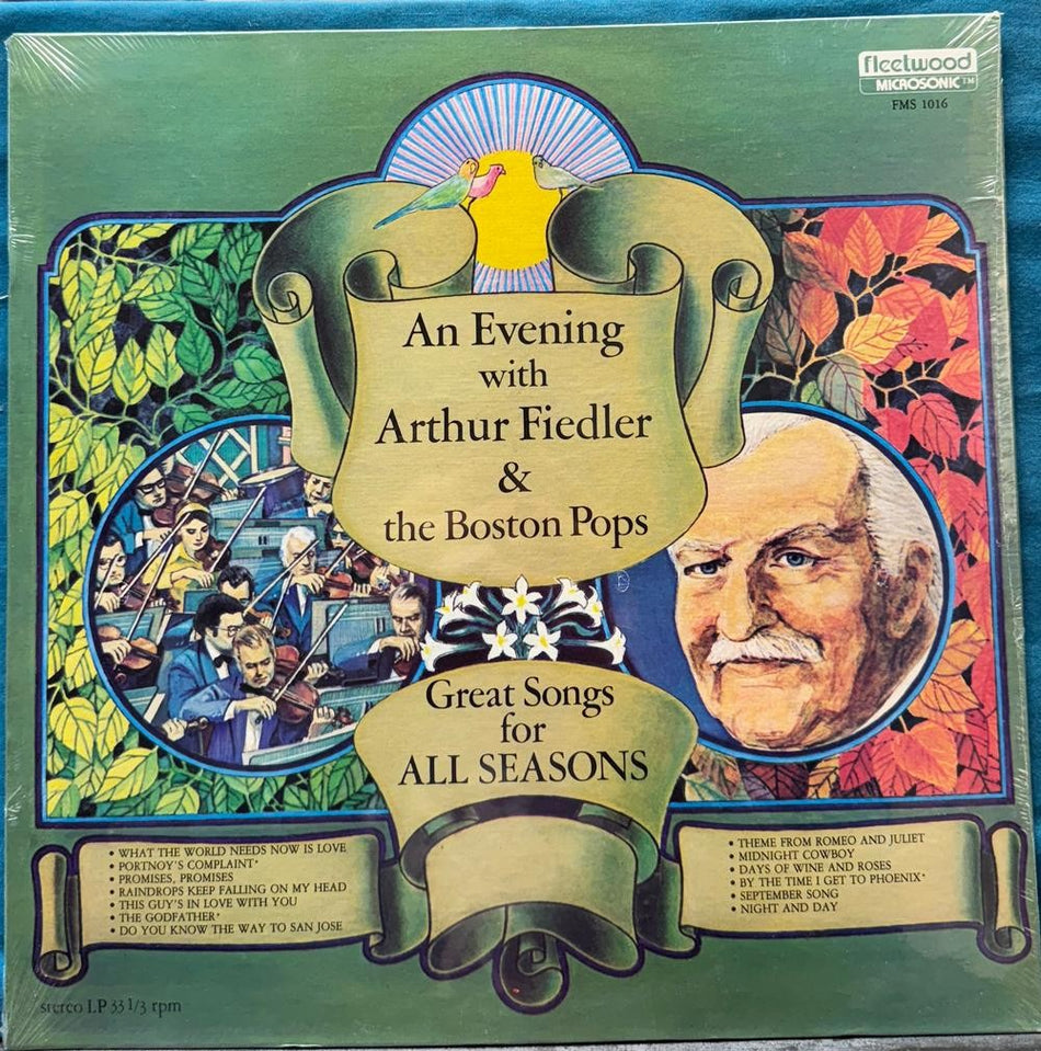 SEALED: AN EVENING WITH ARTHUR FIEDLER + BOSTON POPS~GREAT SONGS FOR ALL SEASONS