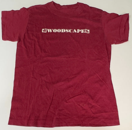 VTG 1970s/80s WOODSCAPE T-SHIRT~SM~MAROON~MAPLE LEAFS~SINGLE STITCH
