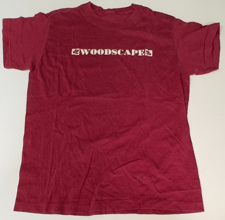 VTG 1970s/80s WOODSCAPE T-SHIRT~SM~MAROON~MAPLE LEAFS~SINGLE STITCH