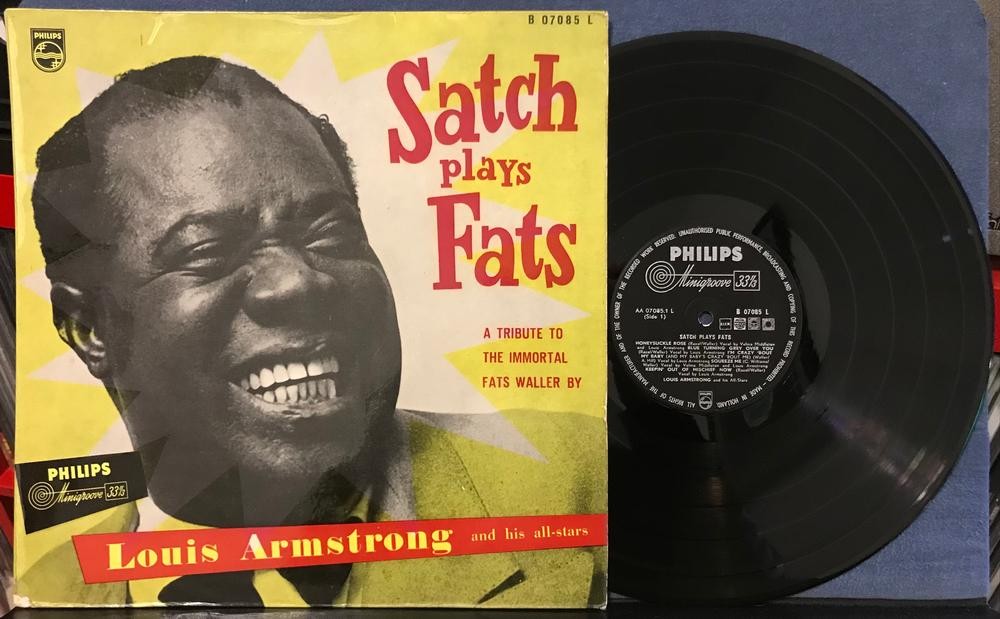 LOUIS ARMSTRONG AND HIS ALL-STARS~SATCH PLAYS FATS~'56 PHILIPS HOLLAND LP~WALLER