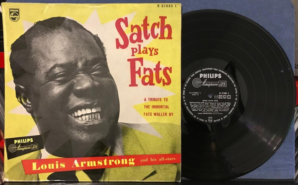 LOUIS ARMSTRONG AND HIS ALL-STARS~SATCH PLAYS FATS~'56 PHILIPS HOLLAND LP~WALLER