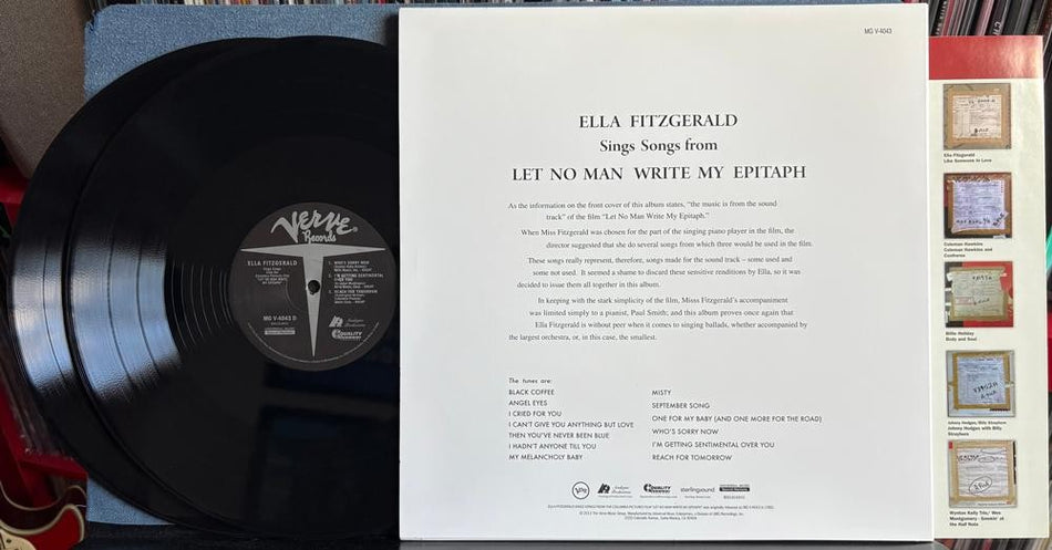 ELLA FITZGERALD SINGS LET NO MAN WRITE MY EPITAPH~NM- 2013 ANALOG PROD 45rpm 2LP