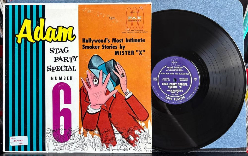 MISTER X~ADAM STAG PARTY SPECIAL 6~HOLLYWOOD'S MOST INTIMATE SMOKER STORIES LP