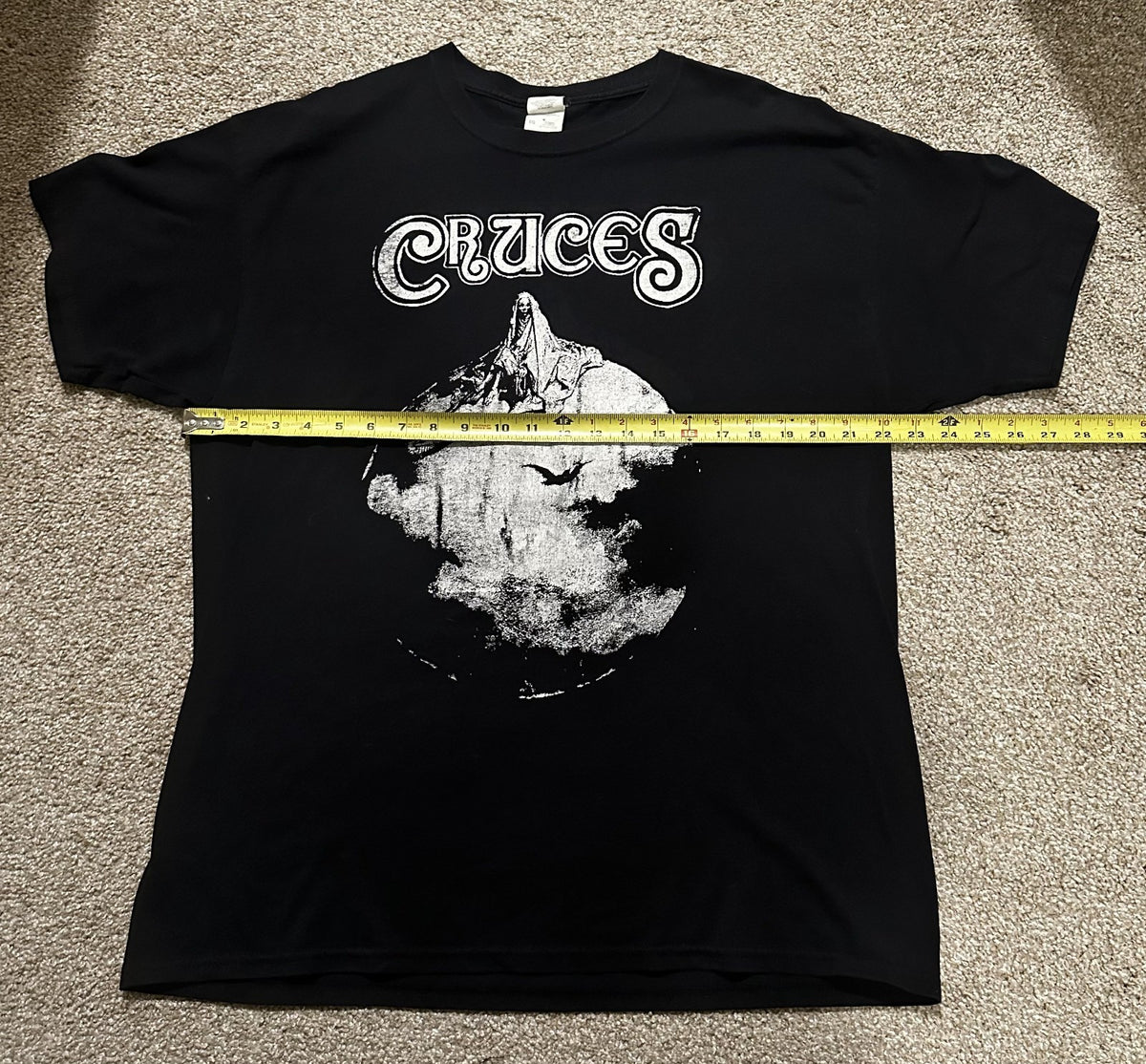 LAS CRUCES 1990s BAND LOGO T-SHIRT~XL~BLACK~EXCELLENT COND~ORIGINAL~RARE~VINTAGE