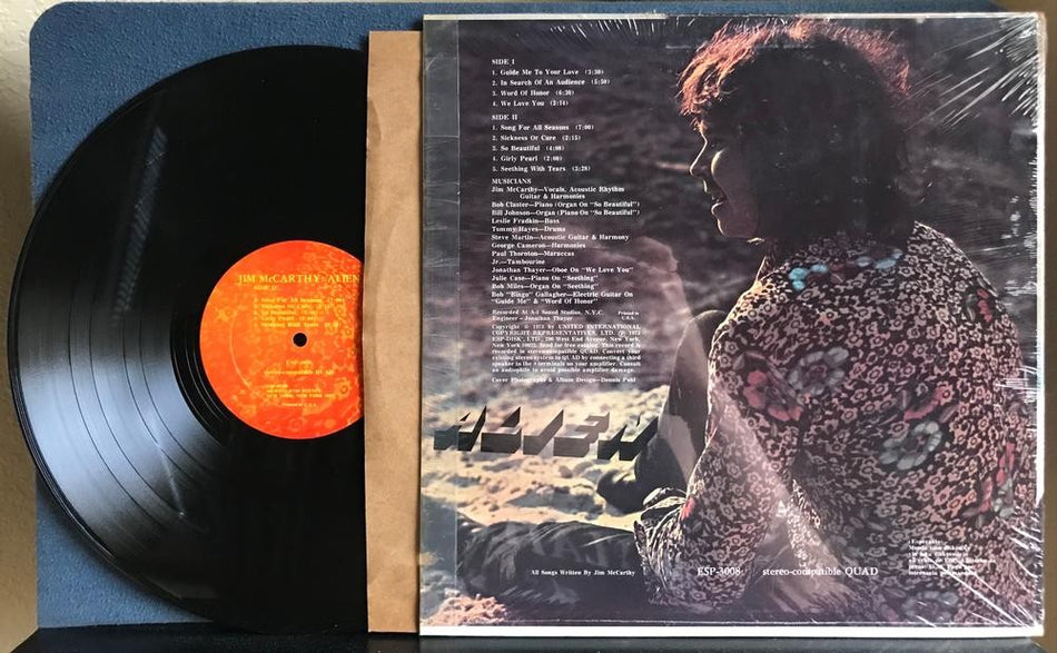 JIM McCARTHY ALIEN~NM ORIG 1973 ESP DISK QUAD LP w/SHRINK~QUADRAPHONIC~FOLK ROCK