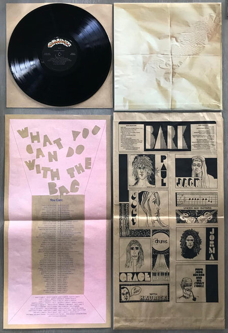 JEFFERSON AIRPLANE BARK~1971 GRUNT HOLLYWOOD 1st PRESS w/PAPER BAG~INSERT~INNER