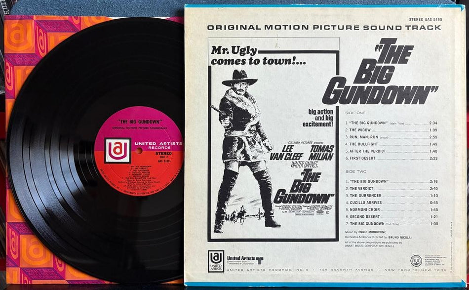 THE BIG GUNDOWN OST SOUNDTRACK~ORIG 1968 UNITED ARTISTS PROMO LP~ENNIO MORRICONE