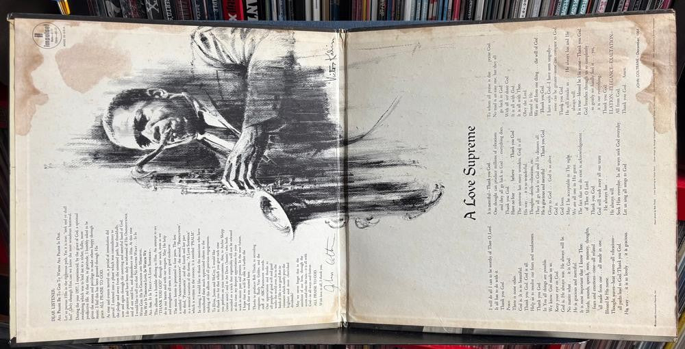 JOHN COLTRANE A LOVE SUPREME~1968 ABC IMPULSE! STEREO RE LP~VAN GELDER~HARD BOP