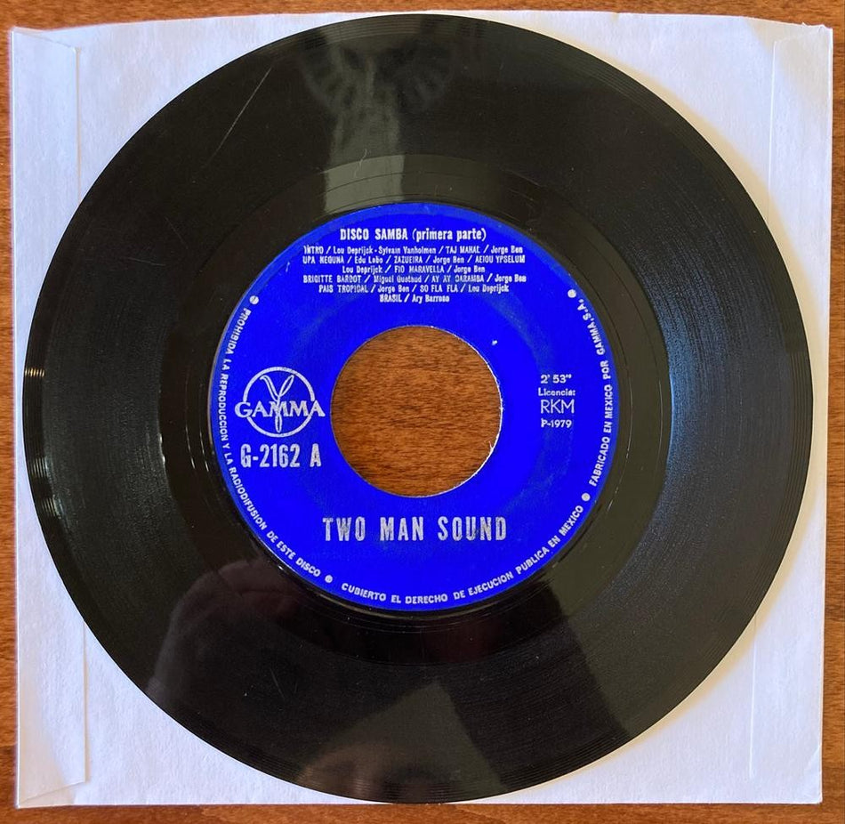 TWO MAN SOUND~DISCO SAMBA~1979 GAMMA MEXICO 7-INCH 45 SINGLE~LATIN DISCO~MIX-UP