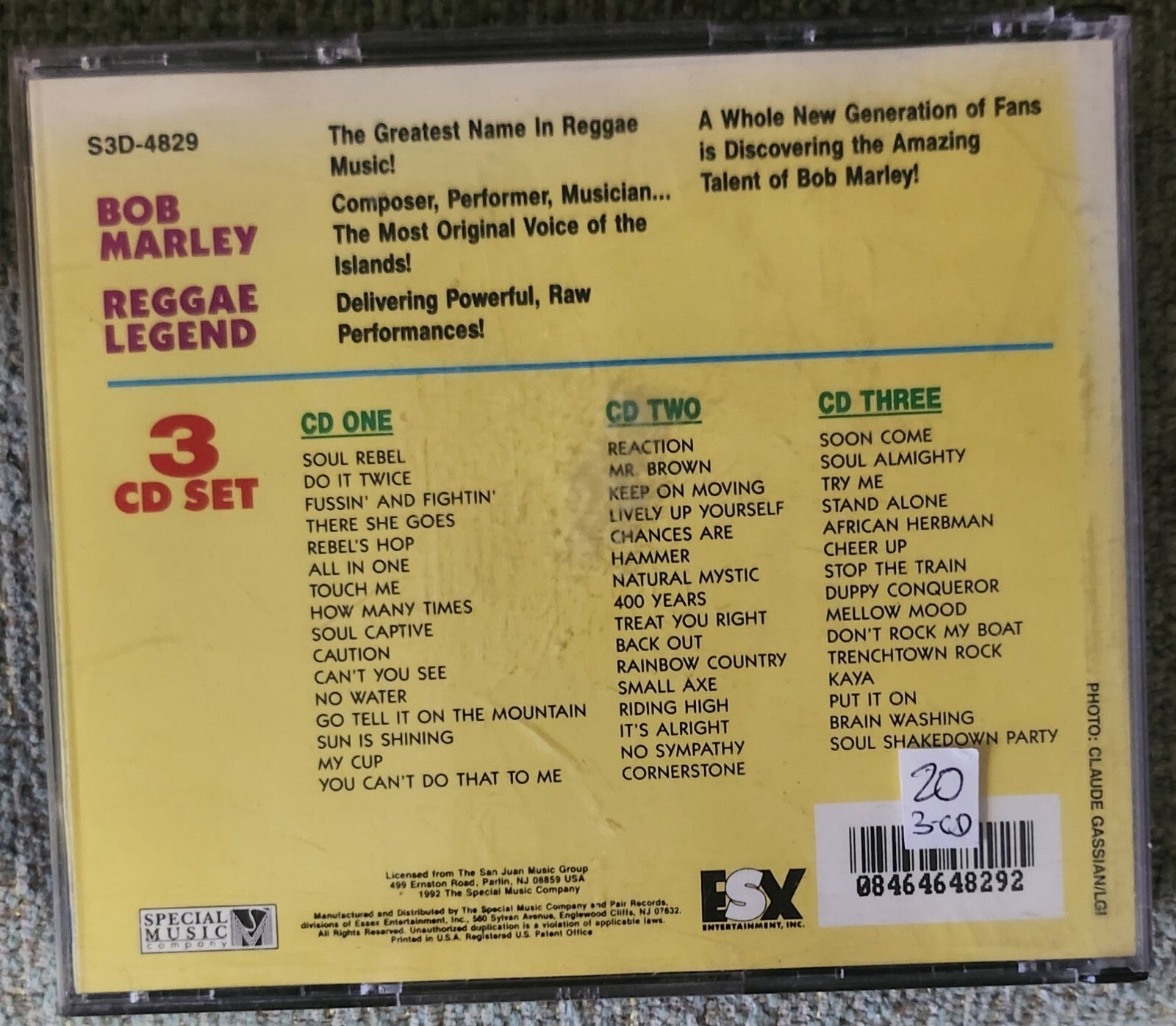 BOB MARLEY REGGAE LEGEND~3 CD COMPILATION WITH BONUS CD~REGGAE ALL STARS~VARIOUS